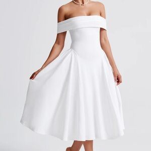 MIRANDA MIDI DRESS - IVORY